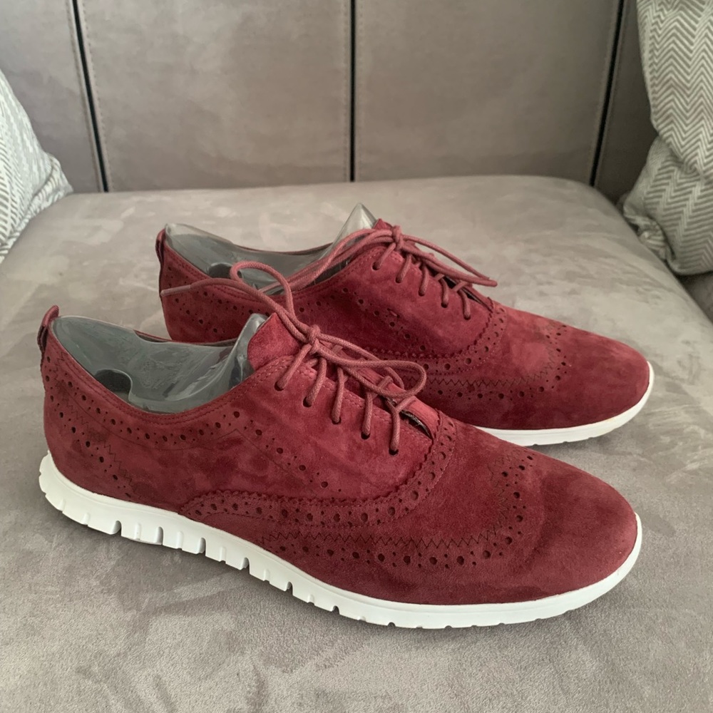 Cole Haan ZeroGrand Burgundy Wingtip Oxfords size 10 - Picture 2 of 15
